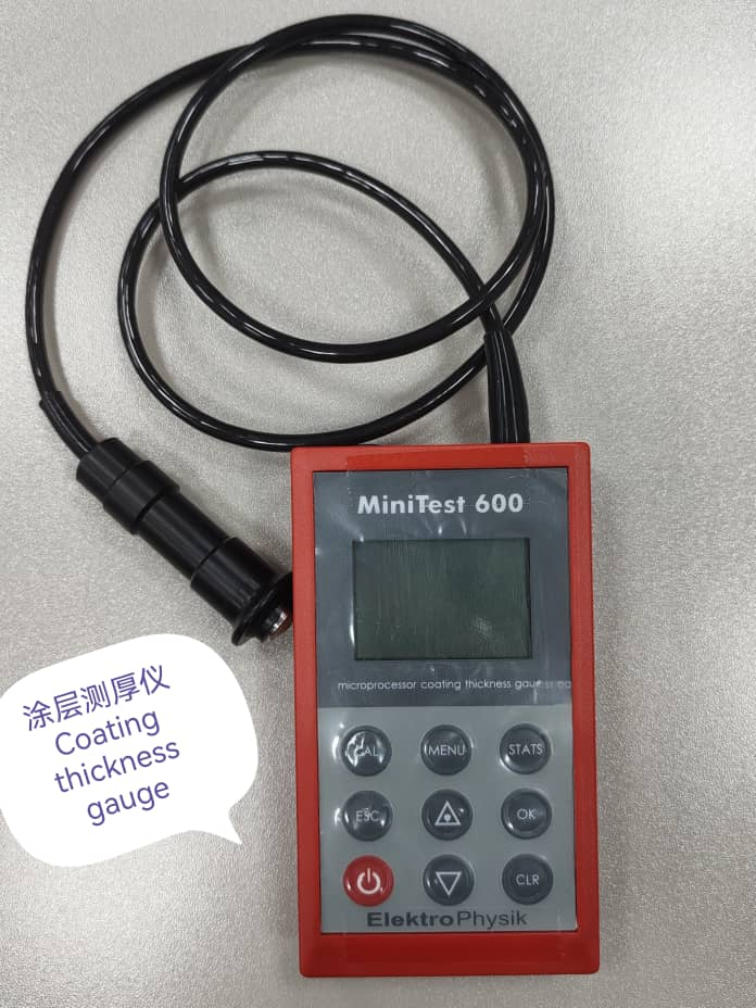 Coating thickness gauge for plated or surface-treated bronze components
